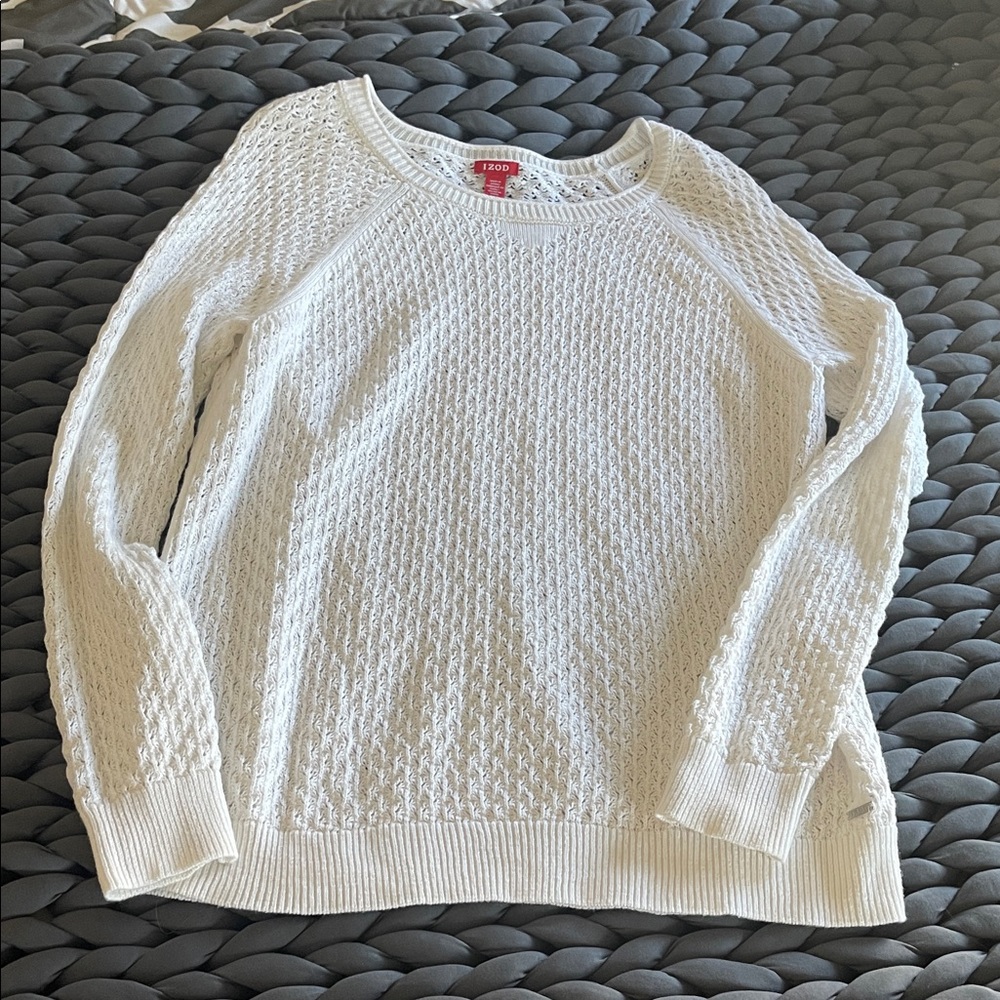 Izod Women's Cream Knit Sweater